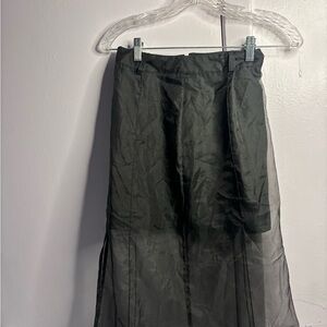 Elegant Black Sheer Skirt